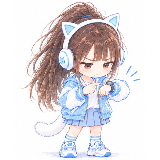 朵拉貼圖：看手錶皺眉