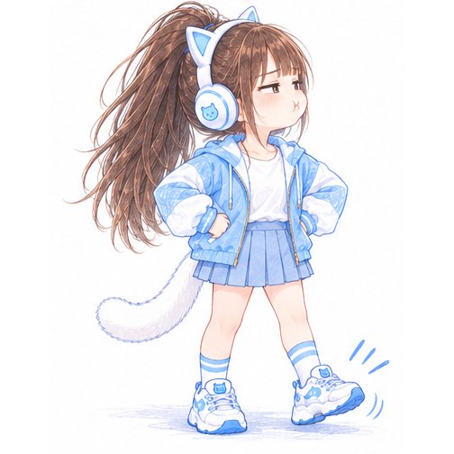 朵拉貼圖：腳打拍子鼓臉
