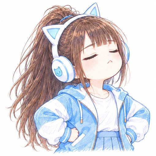 朵拉貼圖：抬下巴閉眼哼
