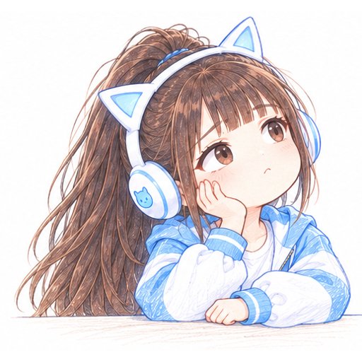 朵拉貼圖：托腮看天花板